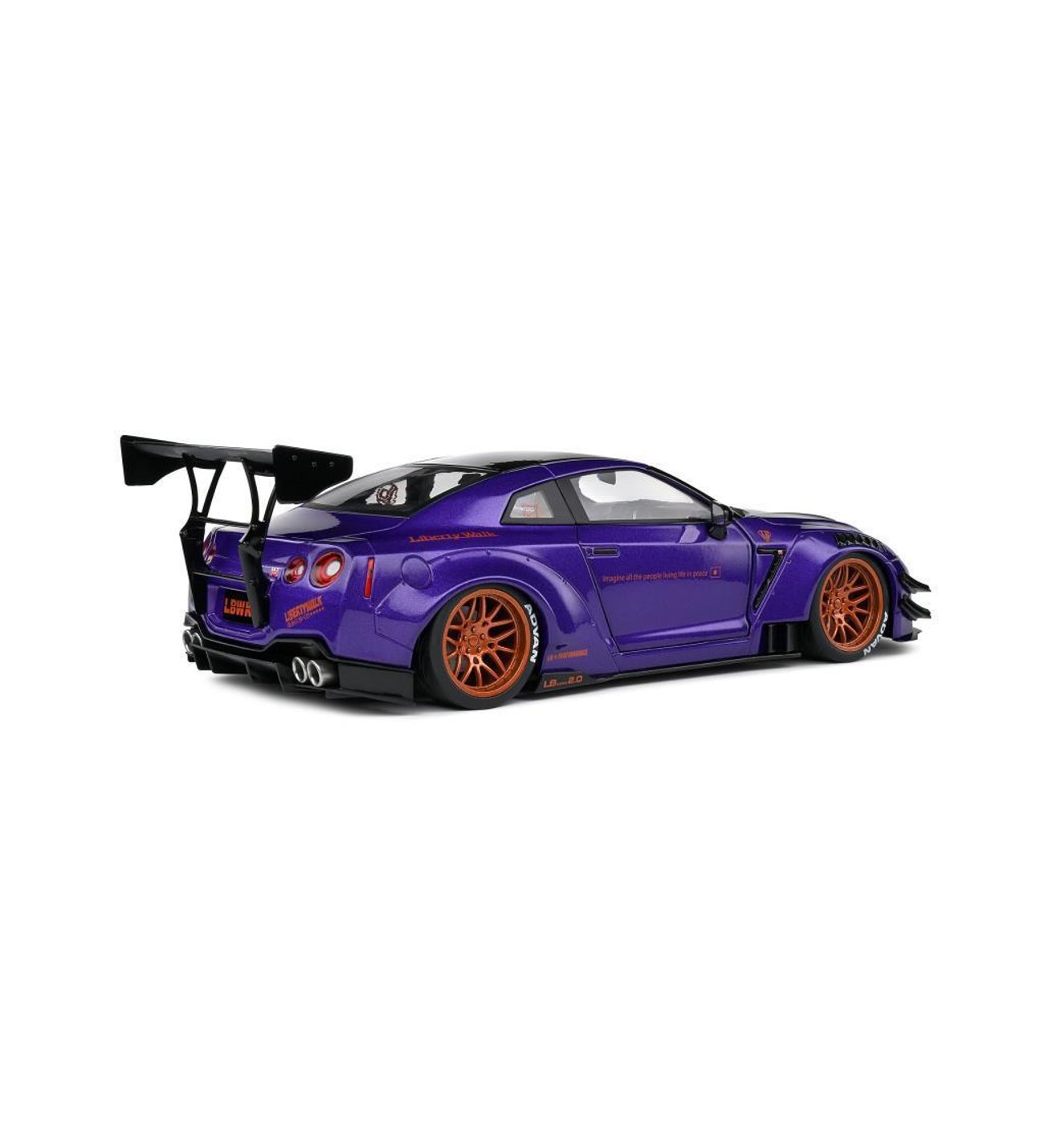 1/18 日産スカイラインGT-R R35 カスタム Solido Nissan Skyline GT-R (R35) LBWK Body Kit Type 2 1/18 Model Araba