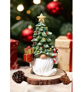 Kış Masası Noel Ağacı Süslemeleri İç Mekan Ev Dekorasyonu NOEL BABALI ÇAM AĞACI (Çok Renkli)