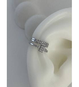 Özel Seri Üçlü Ayrık Zirkon Taş Gümüş Earcuff