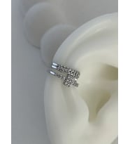 Özel Seri Üçlü Ayrık Zirkon Taş Gümüş Earcuff