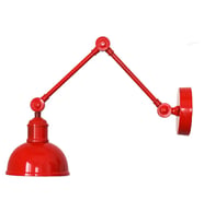 RİOLİGHT MODERN,VİNTAGE,RUSTİK KIRMIZI 1XE27 DUYLU METAL HAREKETLİ BAŞLIK AKROBAT DUVAR APLİK
