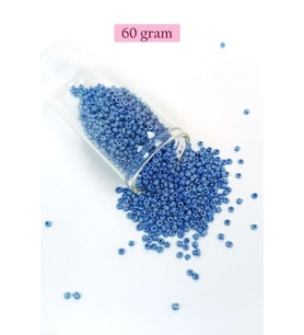 Dökme Cam Kum Boncuk (11/0) 2 mm - 60 Gram - Mavi - BNC044