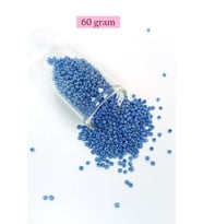 Dökme Cam Kum Boncuk (11/0) 2 mm - 60 Gram - Mavi - BNC044