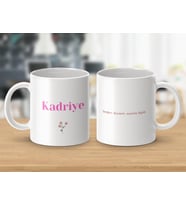 Kadriye İsimli kupa bardak, İsimli bardak, Hediye kupa bardak, Kahve kupa bardak