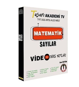 Tasarı DGS-ALES TYT Matematik Sayılar Video Ders Notları