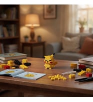 Lego Bricks 3D Pikachu Yapım Seti Eğitici Oyuncak Blok Model Koleksiyon 5 cm