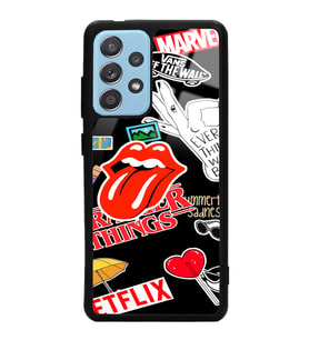 Samsung A52 Uyumlu Sticker Tasarımlı Glossy Telefon Kılıfı