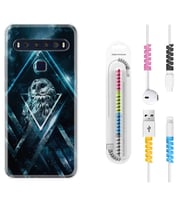 TCL 10L 10 Plus 10SE 20E 20SE 30SE L7 Kılıf Kablo Koruma Spiral Silikon Old Owl 1649