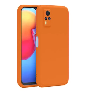 Vivo Y53s Kılıf Nano İçi Kadife Silikon - Turuncu