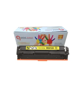 QPRİNT HP W2212X 207X MUADİL TONER ÇİPLİ SARI YÜKSEK KAPASİTE TONER M255 MFP M282 MFP M283