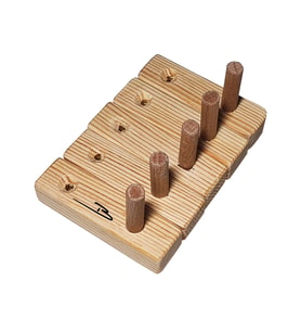Barış Dizayn Doğal ahşap Tekli mini askılık çok amaçlı dolap duvar askısı (5li set)