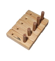 Barış Dizayn Doğal ahşap Tekli mini askılık çok amaçlı dolap duvar askısı (5li set)