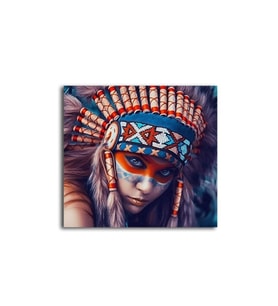 DBSanatevi Kızılderili Kadın Tablo 60 X 60 Cm