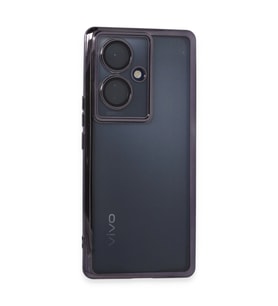 Vivo V29 Lite Kılıf Kamera Korumalı Lensli Silikon - Mor