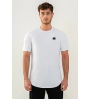 Maraton Comfort Erkek Bisiklet Yaka Beyaz T-shirt