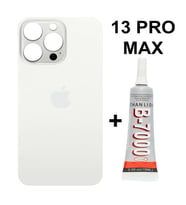 iPhone 13 Pro Max Arka Pil Kapağı Yapıştırıcı Hediye (Beyaz)