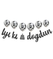 Metalize Iyi Ki Doğdun Siyah Banner Set