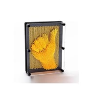 Klon El Modeli 3d Heykel Çerçeve Oyuncak Sihirli iğneli Eğitici Hayal Geliştirici Pinart 20*15cm (Sarı)