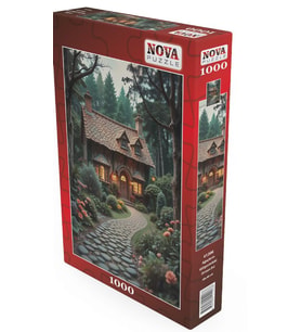 Nova Puzzle 1000 Parça Ağaçların Gölgesindeki Orman Evi Puzzle - 41206