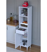 Eliusta Lunera G:45 cm Beyaz Mutfak Dolabı Çok Amaçlı Açık Bölmeli Fırın Mutfak Dolabı 45x163,4x32,5 cm