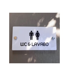 White Pearl Serisi Wc Yönlendirme Tabelası