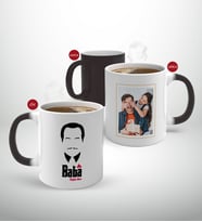 BK Gift Kişiye Özel Babalar Günü Hediyesi Fotoğraflı Sihirli Kupa Bardak-15 (Beyaz)