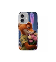 Iphone 16 Uyumlu Aşık Tilki Tasarimli Lüks Silikon Kilif (Çok Renkli)