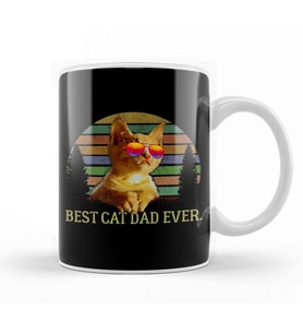 Best Cat Dad Ever Kedi Kupa Bardak Porselen