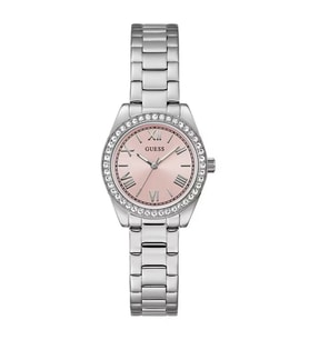 GUESS GUGW0841L4 PEMBE KADRAN TAŞLI ÇELİK KADIN KOL SAATİ