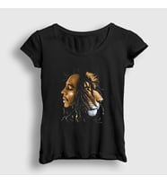 Presmono Kadın Siyah Lion V2 Bob Marley T-Shirt 265208tt