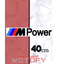 M POWER 6,5X40CM SİYAH STİCKER - ETİKET