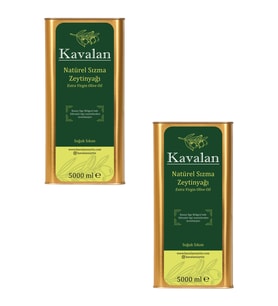 Kavalan İyi Tarım Uyg. 2x5 Lt Olgun Hasat Kuzey Ege Soğuk Sıkım Natürel Sızma Zeytinyağı