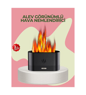 Kumandalı Alev Görünümlü LED Hava Nemlendirici Buhar Makinesi
