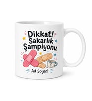 Sakar Dikkat Esprili Sakarlık Şampiyonu Bardak Kıran Komik Hediye Kupa Bardak