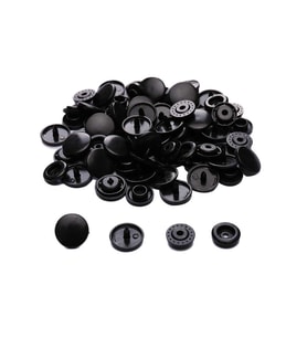 Çıt Çıt Seti Plastik Siyah (100 Set)