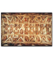 Cakatablo Michelangelo Sistine Şapeli Tavanı MDF Tablo