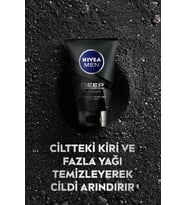 MEN Erkek Yüz ve Sakal Temizleme Jeli Deep Dimension 100ml, Cilt Arındırıcı, Aktif Karbon