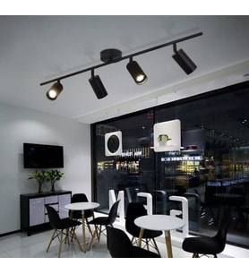 MYLİGHTS LED SPOT LED AVİZE SİYAH 4LÜ AVİZE GÜNIŞIĞI LED AMPULLÜ 