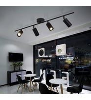 MYLİGHTS LED SPOT LED AVİZE SİYAH 4LÜ AVİZE GÜNIŞIĞI LED AMPULLÜ 