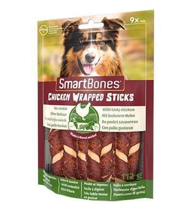 Smart Bones Tavuk Sargılı Stick Mini Köpek Ödülü 9 Adet 112 gr (Kahverengi)