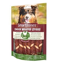 Smart Bones Tavuk Sargılı Stick Mini Köpek Ödülü 9 Adet 112 gr (Kahverengi)