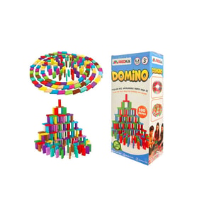 Doğal Ahşap Renkli Domino 100 Parça 3+