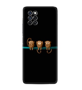 Infinix Note 10 Pro Kılıf Resimli Desenli Silikon Platinium Series Üç Maymun 1871