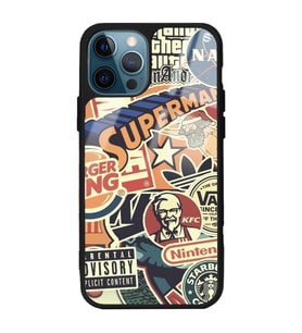 iPhone 13 Pro Max Retro Marka Tasarımlı Glossy Telefon Kılıfı