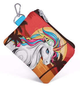 Coral High Unicorn Desenli Bozuk Para Çantası
