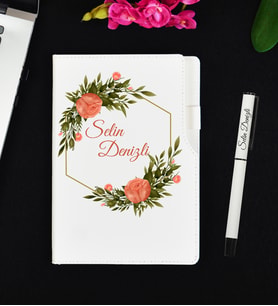 Arkadaşa Hediye Kişiye Özel Defter ve Roller Kalem Hediye Seti
