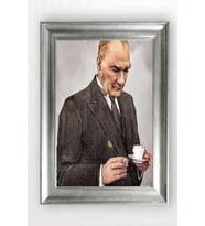 Gümüş Çerçeveli Atatürk Tablo a872