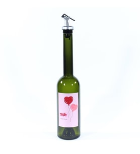Sevgililer Günü Konseptli Sosluk Siyah 500 ml (Akıtıcılı) Kalp Balonlar (Koyu Yeşil)