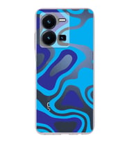 PrintiFy Vivo Y35 Uyumlu Kamera Korumalı Renkli Desen Tasarımlı Şeffaf Silikon Kılıf