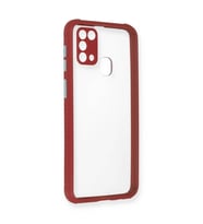 Samsung Galaxy M31 Kılıf Miami Şeffaf Silikon - Fuşya